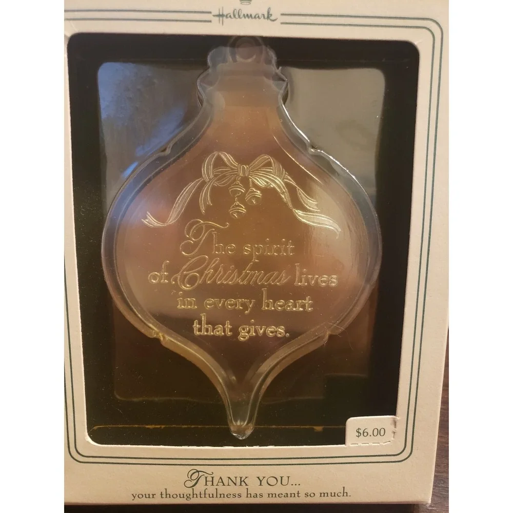 Hallmark Christmas‎ Keepsake Ornament Thank you / Gratitude 1984 w/ box Vintage